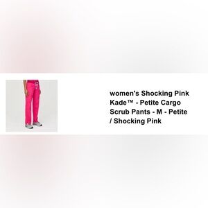 Figs Scrub Pants Medium Petite (Shocking Pink)